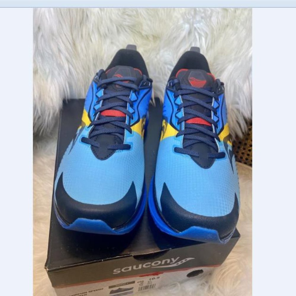 Saucony Men Hiking Shoes Endorphin Speed Outdoor Jogging Sneaker 11.5 Blue New - Picture 3 of 9